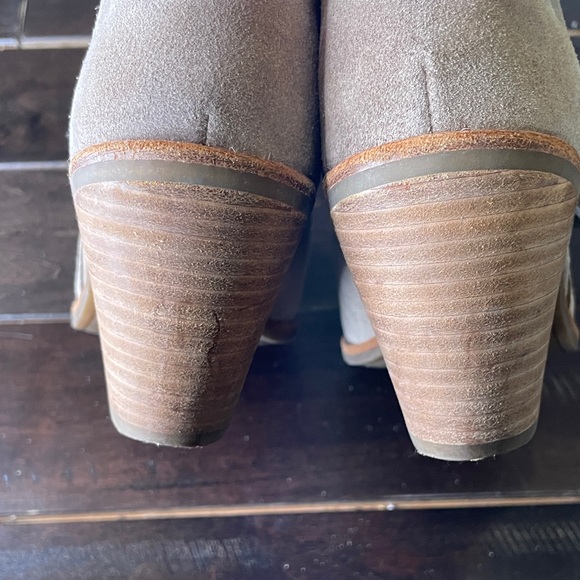 Sofft Taupe Suede Side-Zip Ankle Booties - Picture 12 of 12